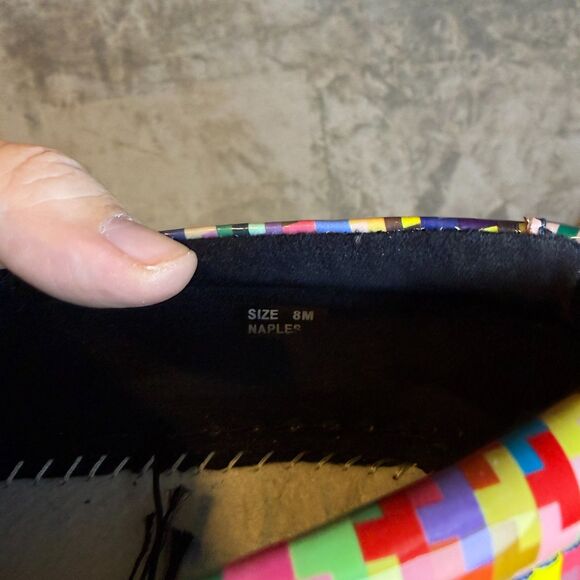 Klogs Matrix Patent Naples Abstract Colorful Clogs Shoes Women's Size 8 - Picture 8 of 11